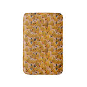 可愛い黄色のゴムダックパターン バスマット (正面縦)