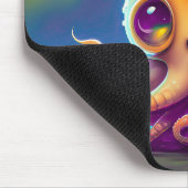 可愛い黄色カラフルタコエイリアン作品 | マウスパッド (コーナー)