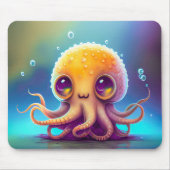 可愛い黄色カラフルタコエイリアン作品 | マウスパッド (正面)