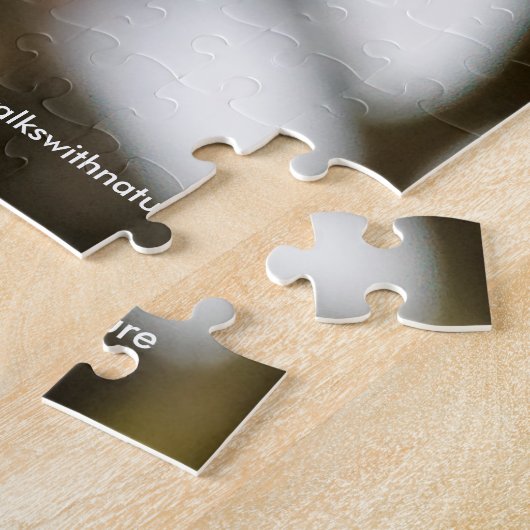 可愛い黒いキャップの《鳥》アメリカゴガラの木 ジグソーパズル (側面)