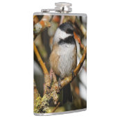 可愛い黒いキャップの《鳥》アメリカゴガラの木 フラスク (右)