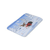 可愛い黒いコルギクリスマストナカイの衣装 バスマット (アングル)