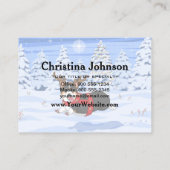 可愛い黒いコルギクリスマストナカイの衣装 名刺 (裏面)