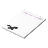 可愛い黒いシェットランドポニー漫画イラストレーション ノートパッド (回転)