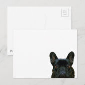 可愛い黒いフランスのブルドッグのフランス写真： ポストカード (正面/裏面)