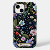 可愛い黒いフローラ山花名 Case-Mate iPhoneケース (裏面)