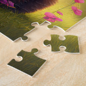 可愛い黒い子猫がハートジグソーパズル ジグソーパズル (側面)