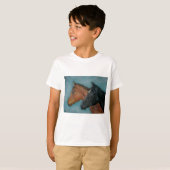 可愛い黒い栗色の茶色の子馬馬 Tシャツ (正面フル)
