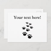 可愛い黒い漫画ペットのポートレイルのノートカード ポストカード (正面/裏面)