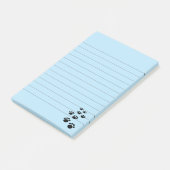 可愛い黒い漫画ペットのポートレイル赤ちゃん青が並ぶ ポストイット (アングル)