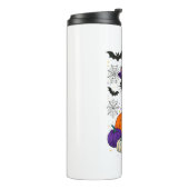 可愛い黒い魔女猫かぼちゃハロウィーンのコスチュームfal タンブラー (回転左)