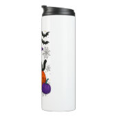 可愛い黒い魔女猫かぼちゃハロウィーンのコスチュームfal タンブラー (回転右)