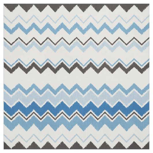 可愛い黒と白のイカットの山型 ファブリック (見本)