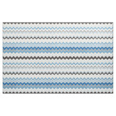 可愛い黒と白のイカットの山型 ファブリック (ファットクウォーター)