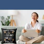 可愛い黒に猫が足で赤んモダンだおもしろい クッション