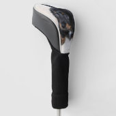 可愛い黒のダックシュント子犬 ゴルフヘッドカバー (アングル)