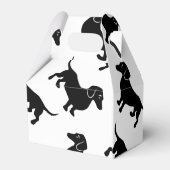 可愛い黒のダックシュント模様 フェイバーボックス (裏面サイド)