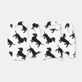 可愛い黒のダックシュント模様 フェイバーボックス (折り畳みなし)