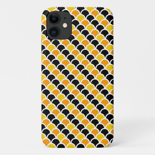 可愛い黒オレンジモロッコパターンデザイン Case-Mate iPhoneケース (裏面)