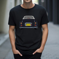 可愛い黒フィガロ車グラフィックフィギュアTシャツ