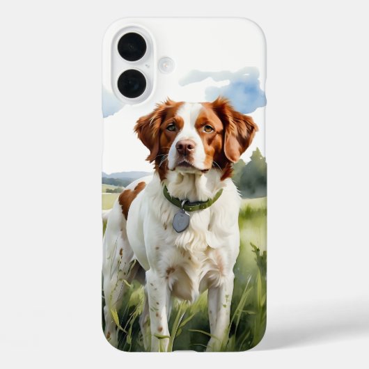 可愛い黒ブリタニースパニエル犬子犬 Case-Mate iPhoneケース (裏面)