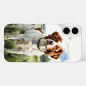 可愛い黒ブリタニースパニエル犬子犬 Case-Mate iPhoneケース (裏面 (横))