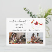 可愛い黒ベビー写真誕生ユニコーン 案内状 (スタンド正面)