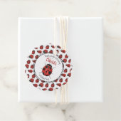 可愛い黒ラディバグパターンありがとう フェイバータグ (インサイチュ)