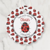 可愛い黒ラディバグパターンありがとう フェイバータグ (裏面)