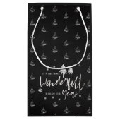 可愛い黒一番の素敵な季節 スモールペーパーバッグ (裏面)