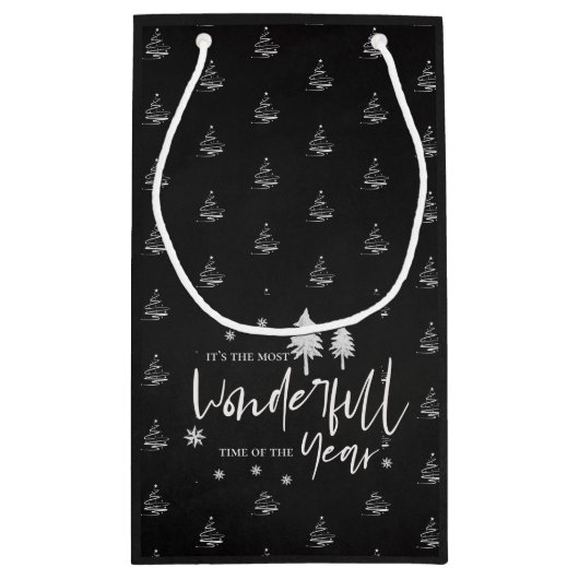 可愛い黒一番の素敵な季節 スモールペーパーバッグ (裏面)