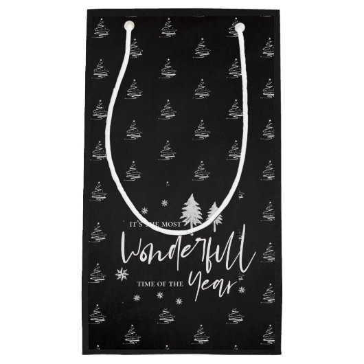 可愛い黒一番の素敵な季節 スモールペーパーバッグ (正面)