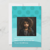 可愛い黒人少女スパお泊り誕生日パーティー写真 招待状 (裏面)