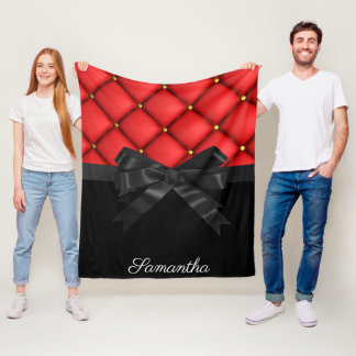 可愛い黒弓 フリースブランケット