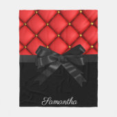 可愛い黒弓 フリースブランケット (正面)