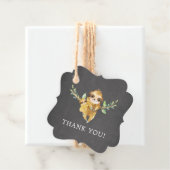 可愛い黒板ナマケモノ赤ちゃんシャワー フェイバータグ (インサイチュ)