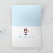 可愛い黒毛海賊少女バースデーパーティー カード (内部)