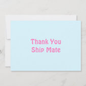 可愛い黒毛海賊少女バースデーパーティー サンキューカード (裏面)