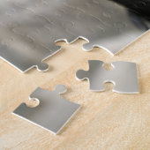 可愛い黒犬ラボシェパードミックス品種懸命イビル ジグソーパズル (側面)