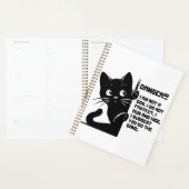 可愛い黒猫おもしろい引用文 プランナー手帳 (ディスプレー)