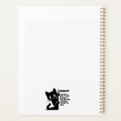 可愛い黒猫おもしろい引用文 プランナー手帳 (裏面)
