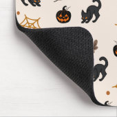 可愛い黒猫かぼちゃハロウィーンパターン マウスパッド (コーナー)