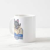 可愛い黒猫が好きなように コーヒーマグカップ (正面左)