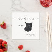 可愛い黒猫が私の飲結婚み物 スタンダードカクテルナプキン (インサイチュ)