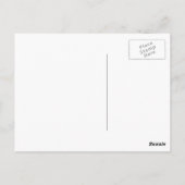 可愛い黒猫と花カラフルの木ありがとう ポストカード (裏面)