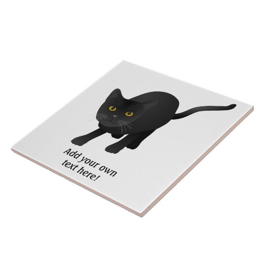 可愛い黒猫に合わせる タイル (側面)