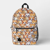 可愛い黒猫のオレンジ猫の子猫ペット柄 プリントバックパック (正面)