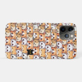 可愛い黒猫のオレンジ色の猫ペット継ぎ目なし柄 Case-Mate iPhoneケース (裏面(横))