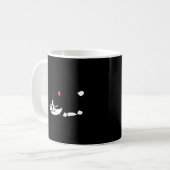 可愛い黒猫のスナック昼寝おもしろいことわざ動物の値リスト コーヒーマグカップ (正面左)