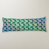 可愛い黒猫の柄を緑に ボディピロー (裏面)